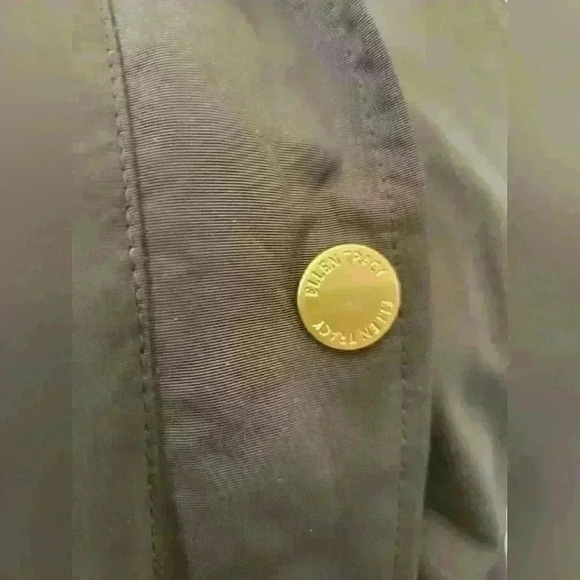 ELLEN TRACY black and olive green  trench size xs. - Picture 5 of 11